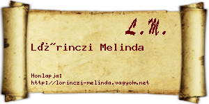 Lőrinczi Melinda névjegykártya