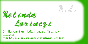 melinda lorinczi business card